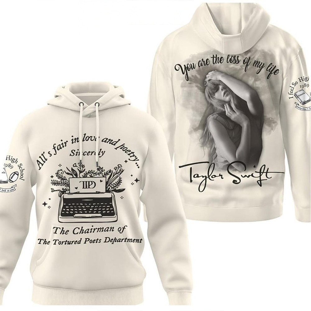 Taylor Swift You Are The Loss Of My Life The Tortured Poets Department Hoodie TTPD Merch