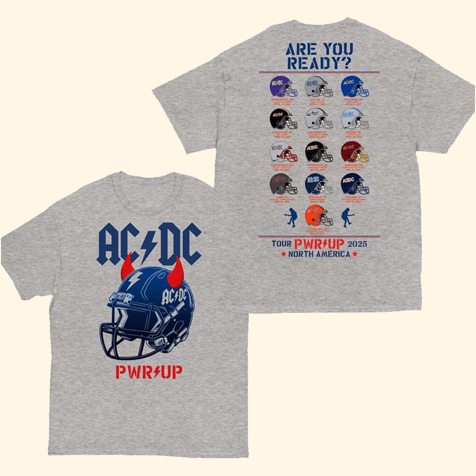 Team Helmets Pwr Up Tour T-Shirt ACDC Merch Fathers Day Gifts Music Lover Best Friend Gifts