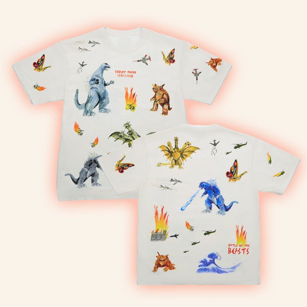 Teddy Fresh Merch Godzilla Battle Of The Beasts T-Shirt Gifts For My Sister