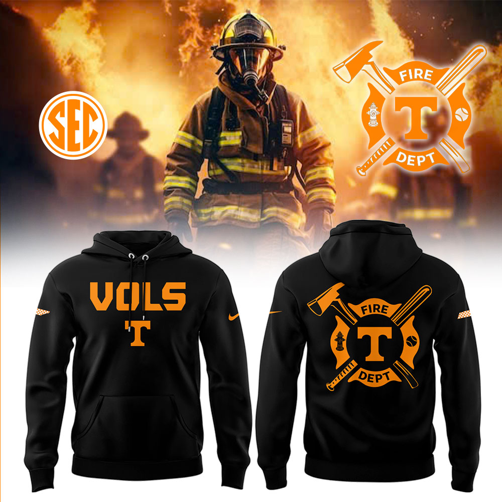 Tennessee Baseball x Firefighter Appreciation Night Hoodie Baseball Coach Gift Ideas