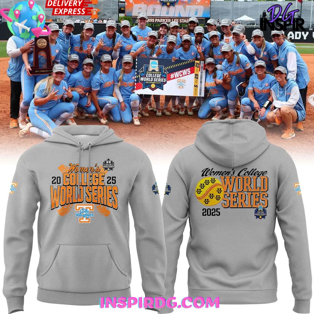Tennessee Lady Volunteers 2025 Womens College World Series Official Hoodie