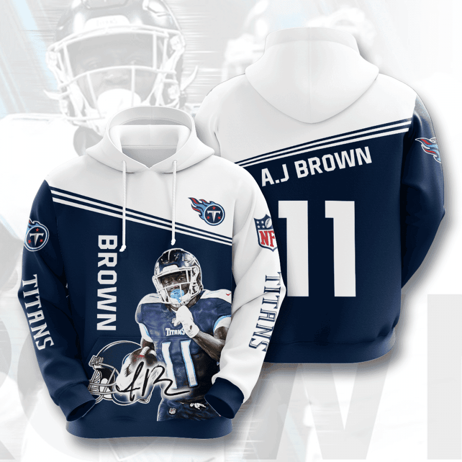 Tennessee Titans A.J Brown Hoodie  Zip Hoodie Version 417