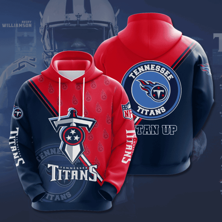 Tennessee Titans Big Logo Hoodie  Zip Hoodie Version 154