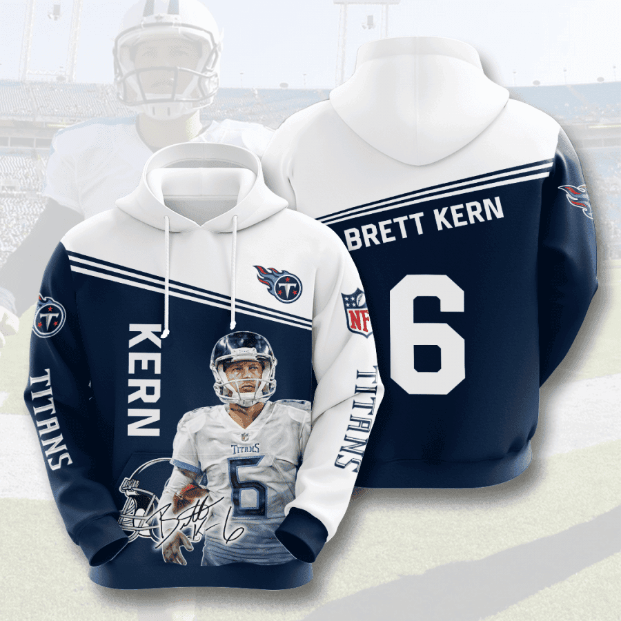 Tennessee Titans Brett Kern Hoodie  Zip Hoodie Version 556