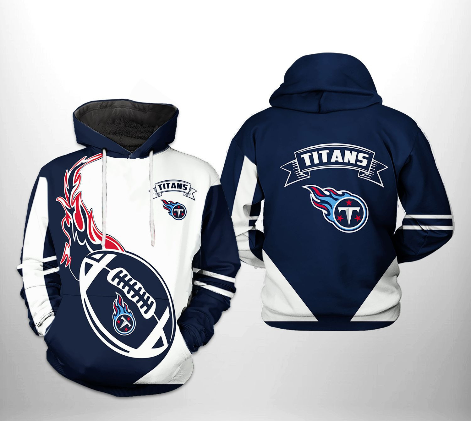 Tennessee Titans Fire Skull NFL Classic Hoodie  Zip Hoodie