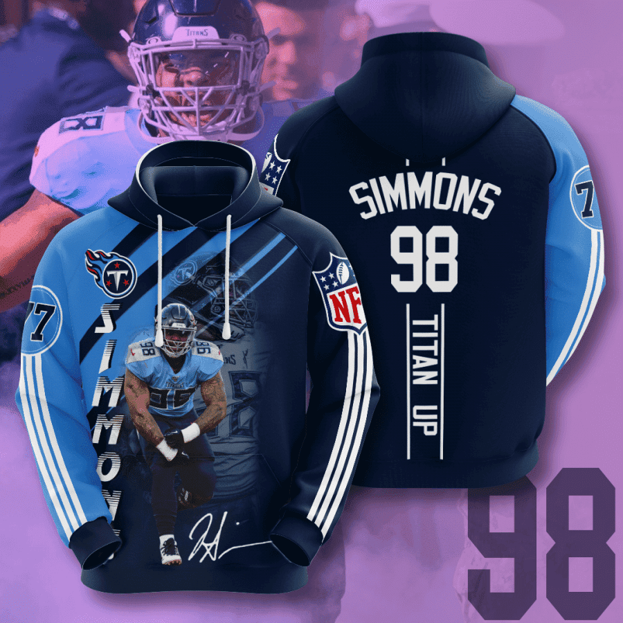 Tennessee Titans Jeffery Simmons Hoodie  Zip Hoodie