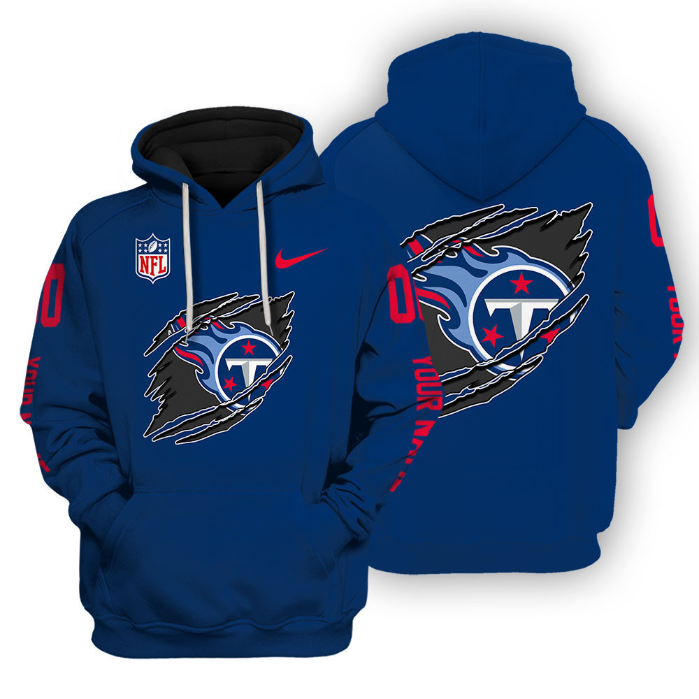 Tennessee Titans Scratch Logo NFL 3D Hoodie Version 119