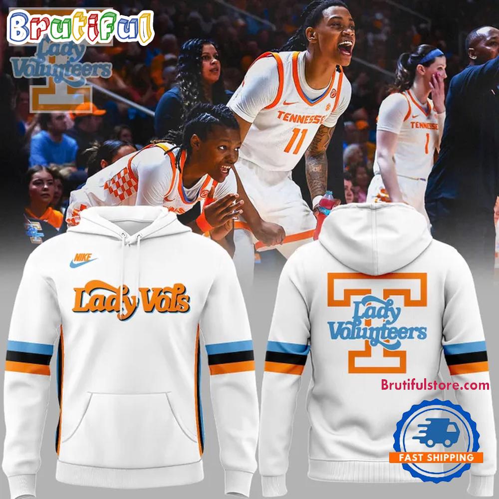 Tennessee Volunteers Womens Baskeball Special New Lady Vols 2025 White Hoodie