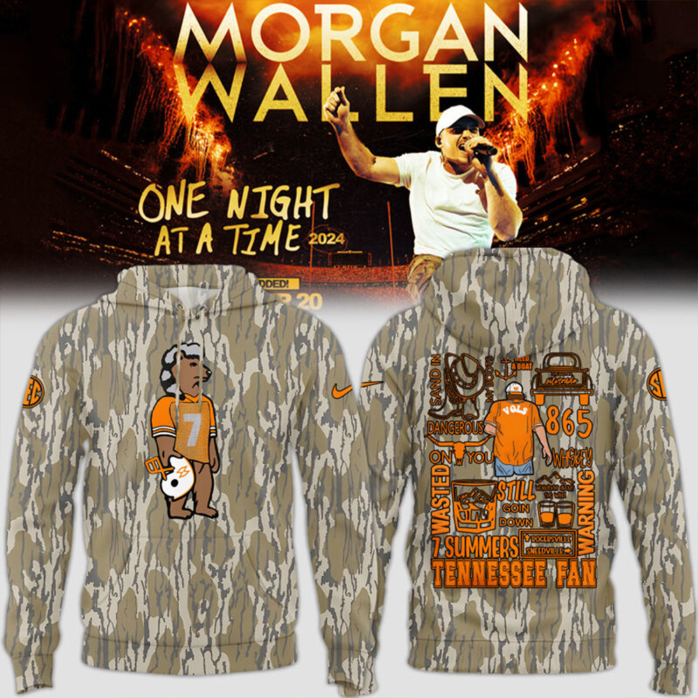 Tennessee x Morgan Wallen Camo Hoodie Gifts For Dad Who Wants Nothing