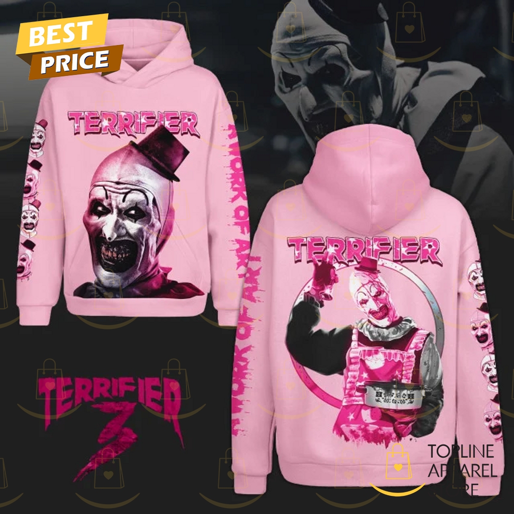 Terrifier 3 A Work Of Art Hoodie - Pink