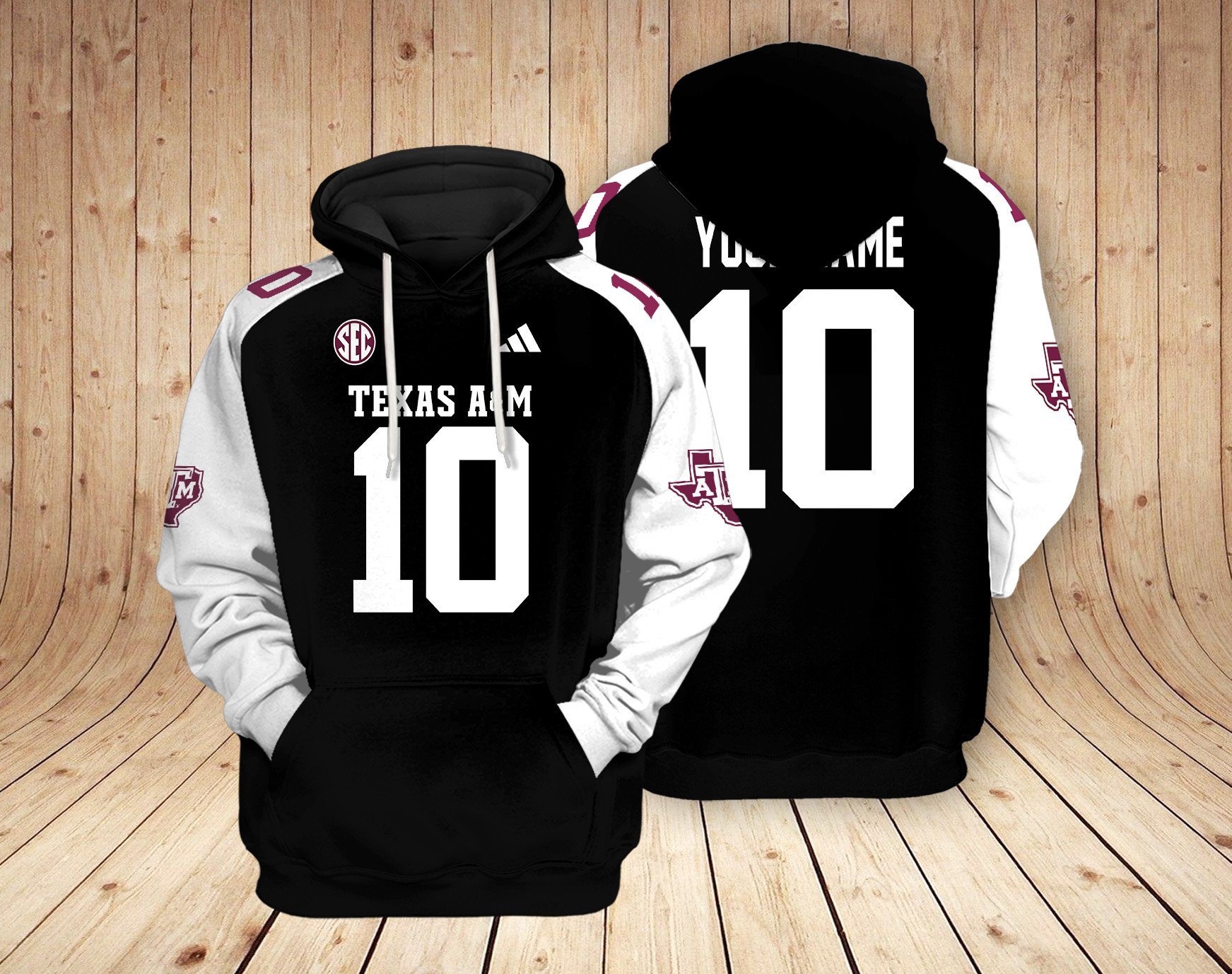 Texas A and M Aggies Football Custom 3D printed Sweatshirt Hoodie Zipped Hoodie