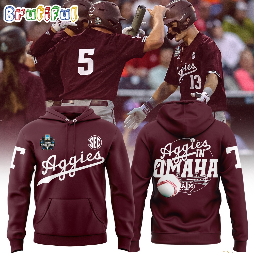 Texas A&M Aggies 2024 NCAA Baseball Mens College World Series Omaha Hoodie
