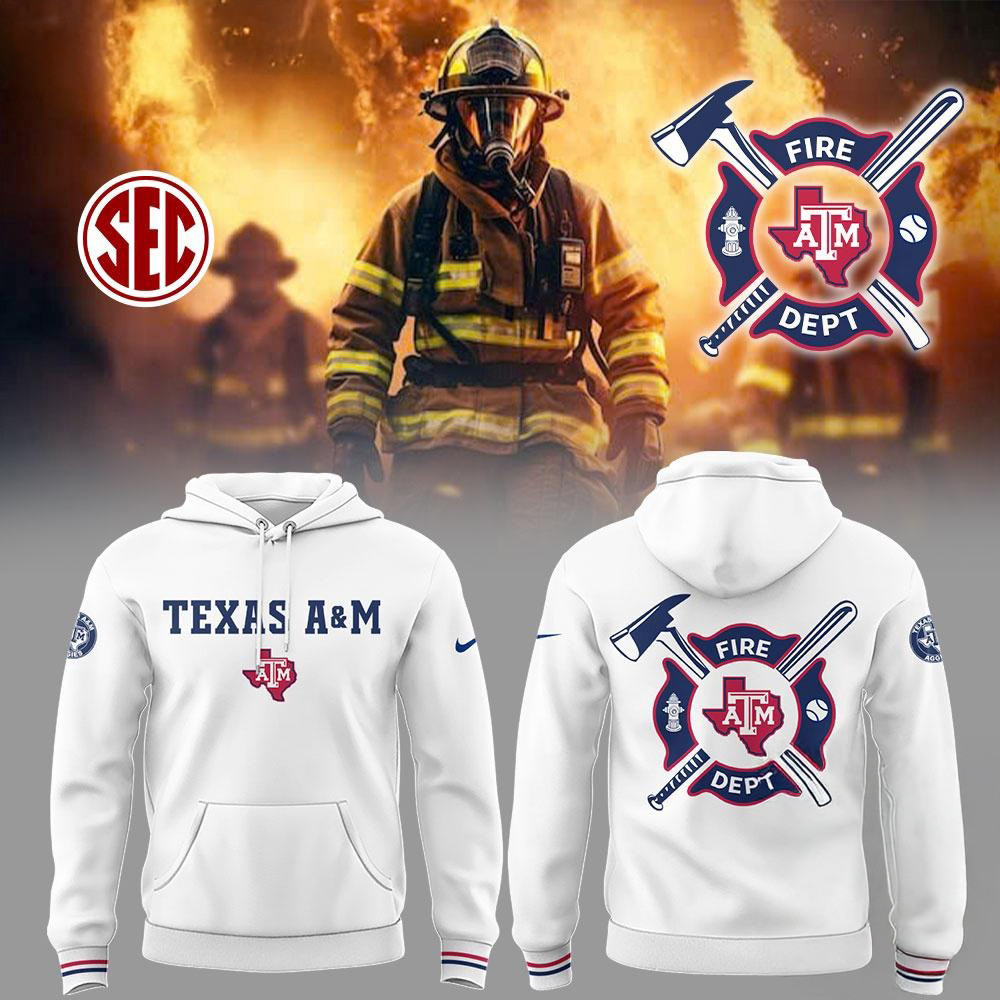 Texas AM Aggies Baseball x Firefighter Appreciation Night Hoodie Gifts For Baseball Lovers