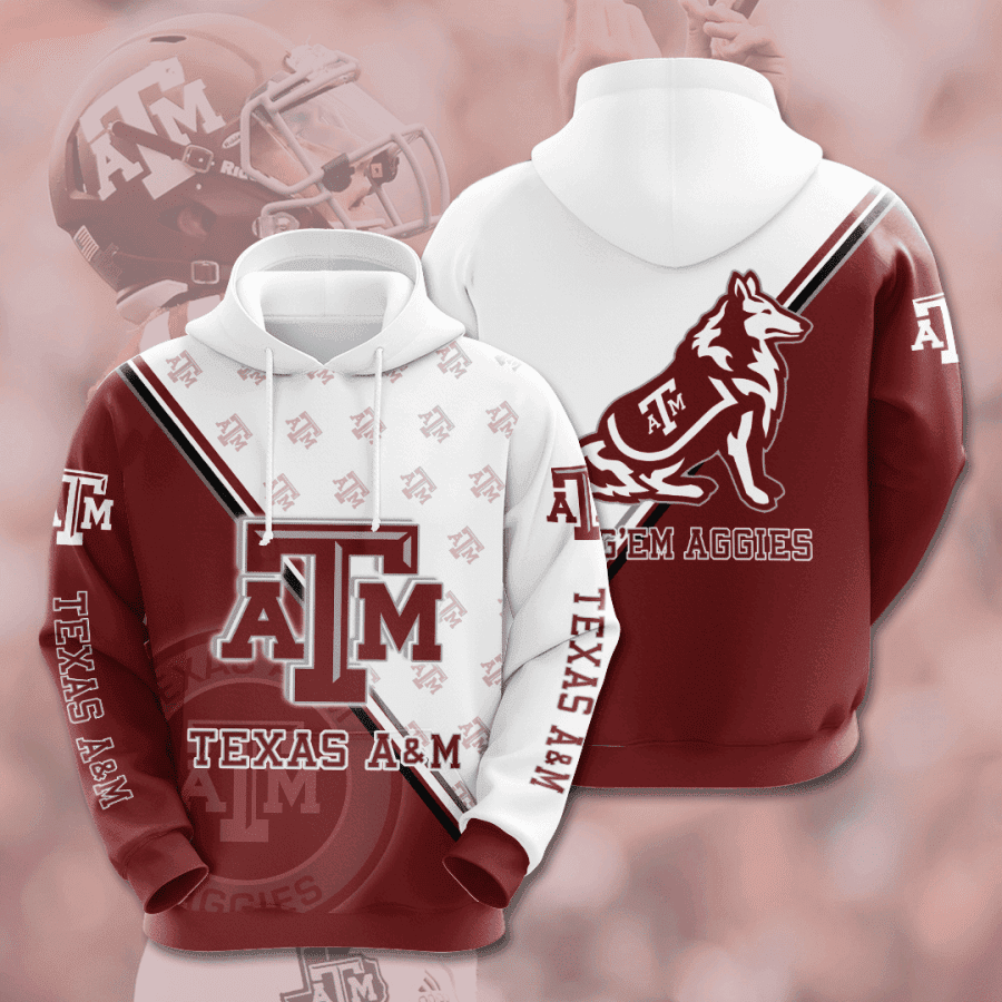 Texas AM Aggies Hoodie  Zip Hoodie Version 341