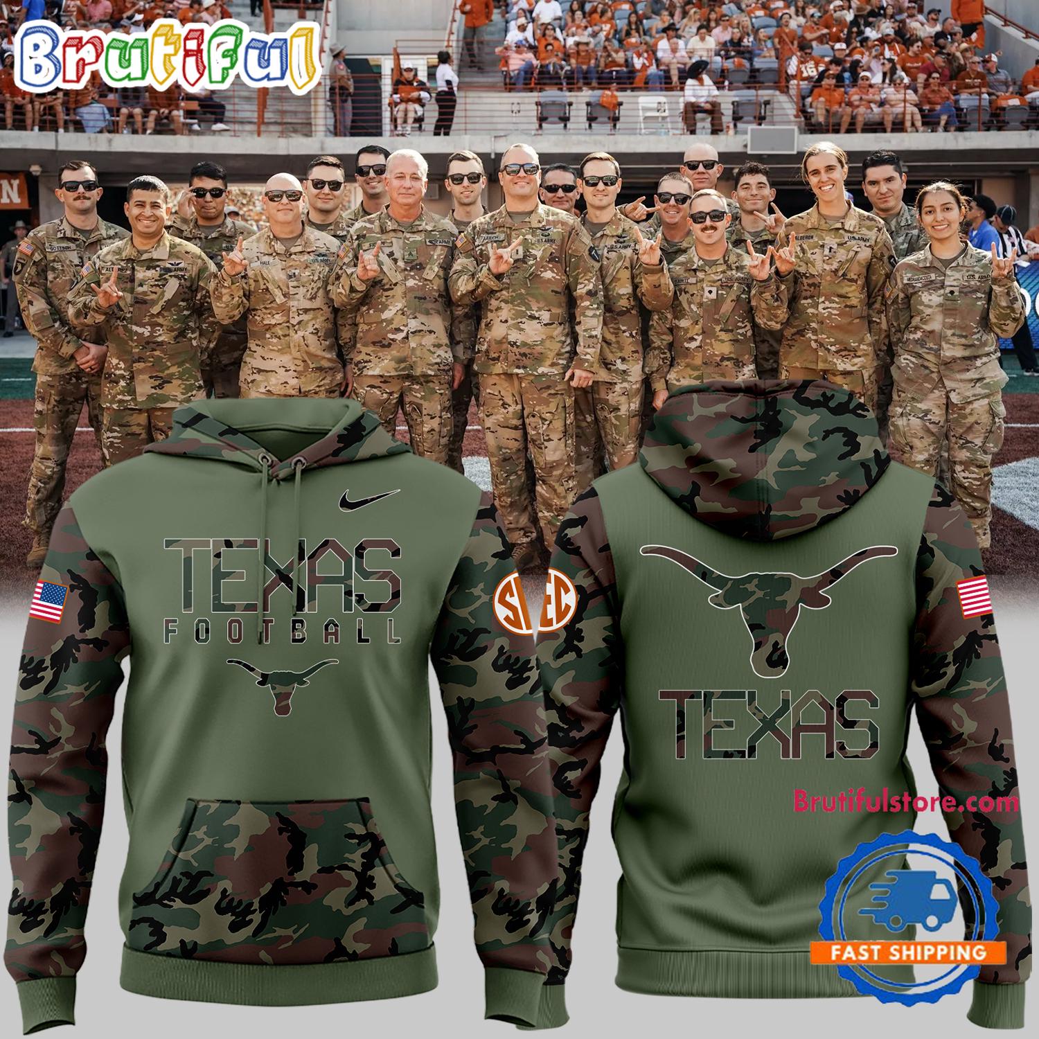 Texas Longhorns 2024 Military Appreciation New Hoodie