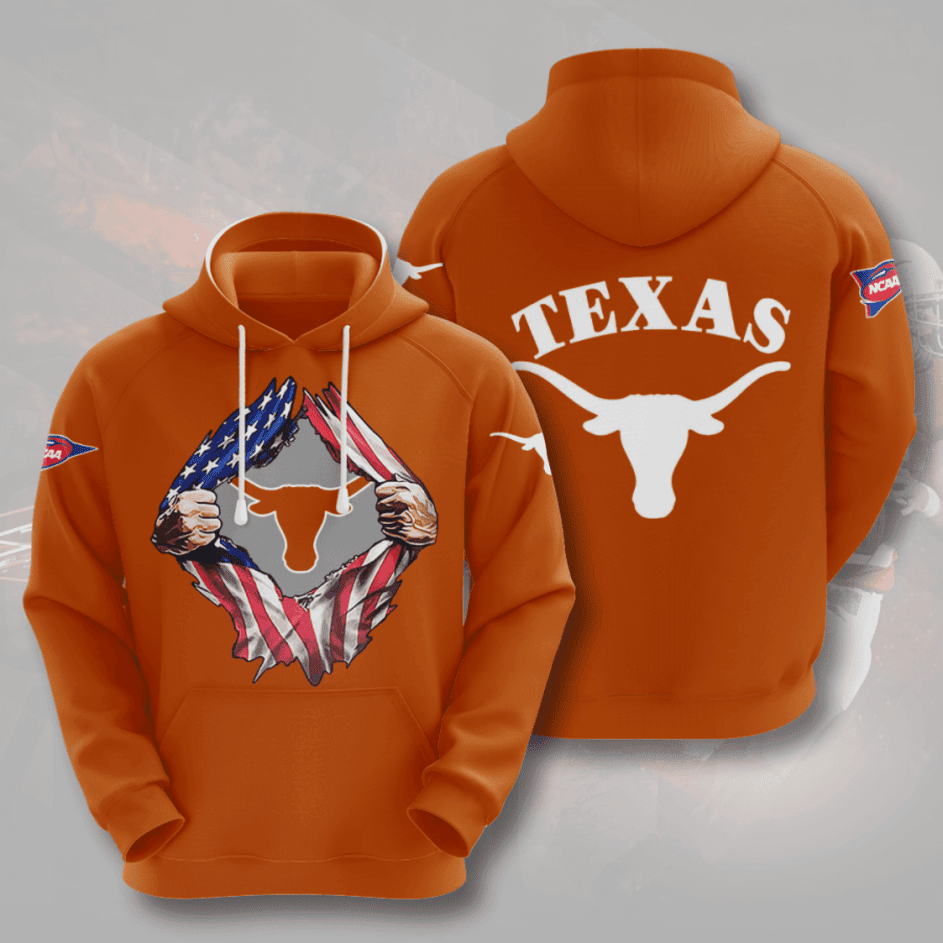Texas Longhorns American Football Hoodie  Zip Hoodie Version 1852