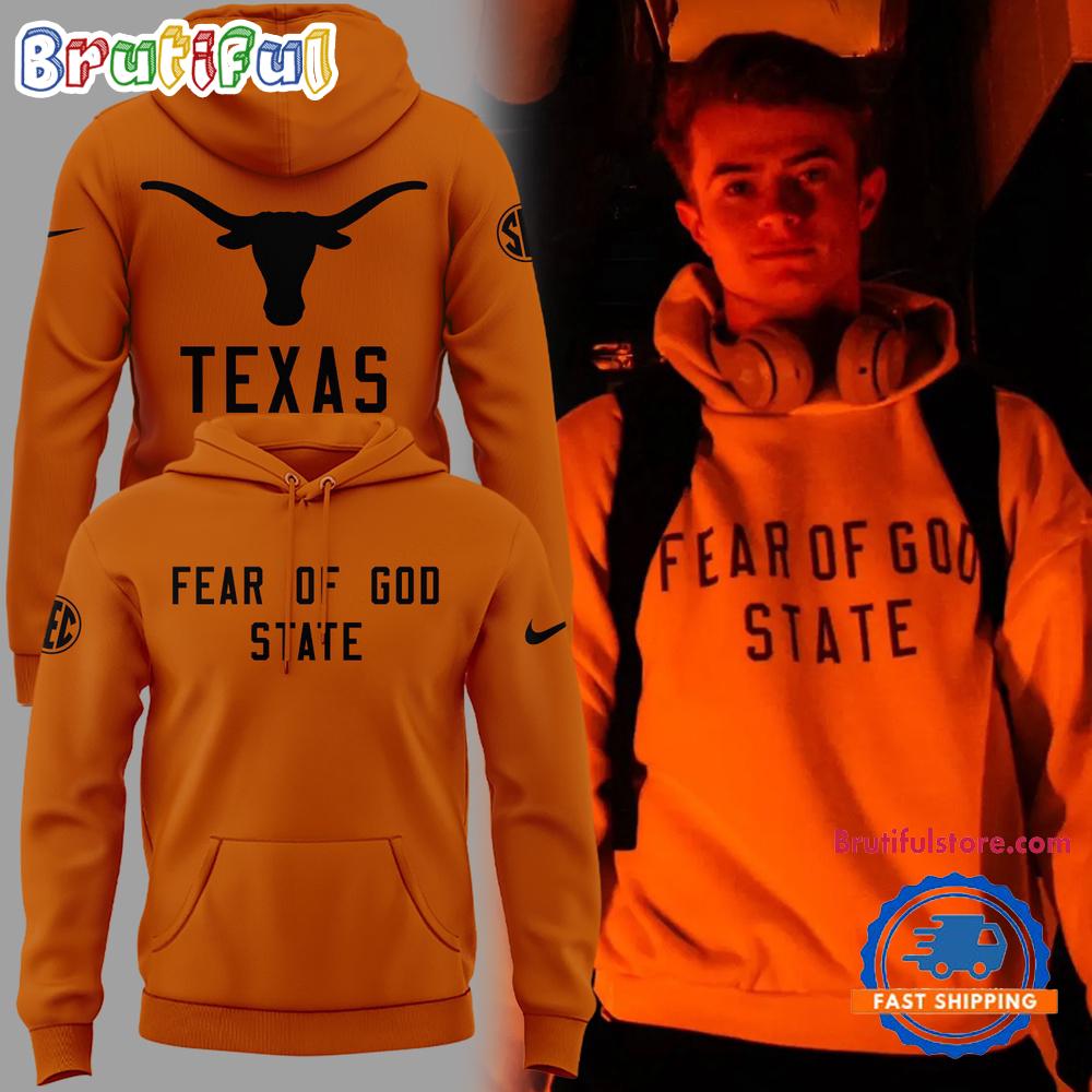 Texas Longhorns Fear Of God State Orange New Hoodie