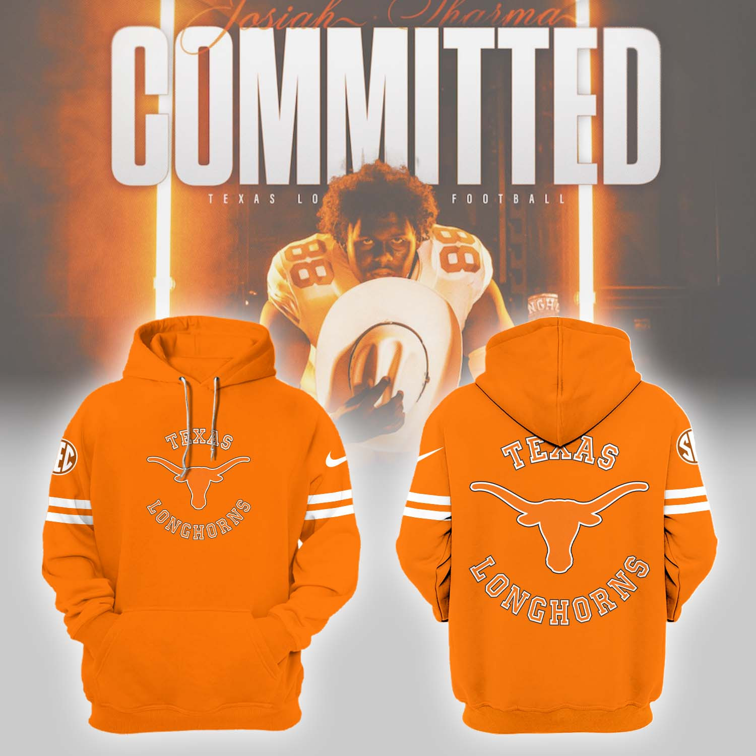 Texas Longhorns Football Hoodie Football Fan Gift Ideas
