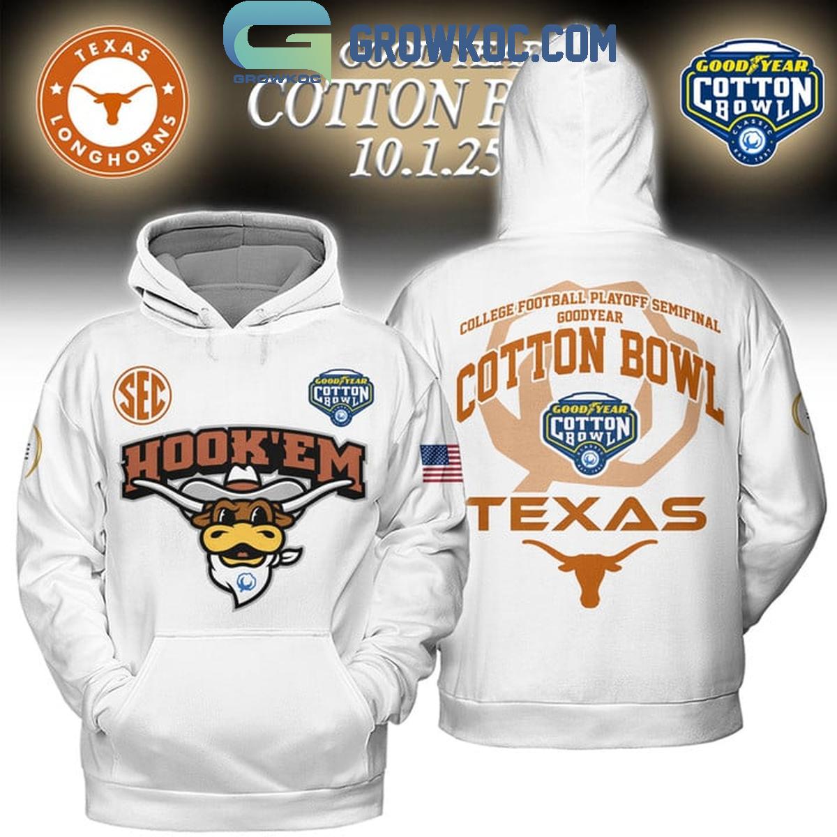 Texas Longhorns Hook Em Good Year Cotton Bowl 2025 Be Ready Hoodie T-Shirt