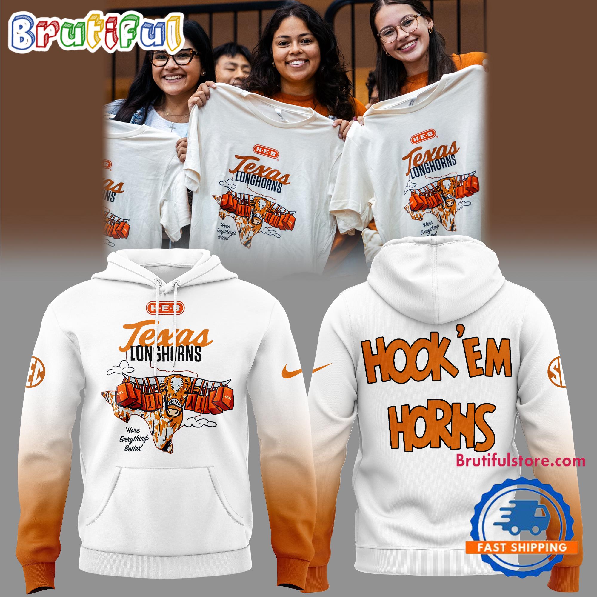 Texas Longhorns Hookem Horns Hoodie