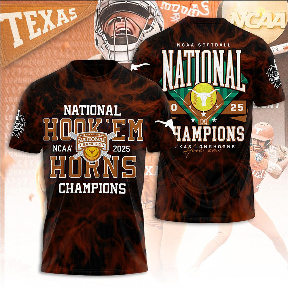 Texas Longhorns National Champions 2025 NCAA Softball Womens College T-Shirt Gifts For Mom