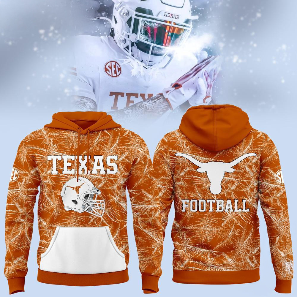 Texas Longhorns The Icy  Edition Orange Hoodie Presents For Football Lovers
