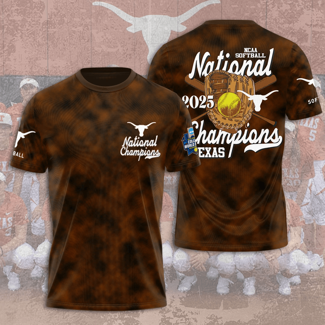 Texas Longhorns Womens Softball 3D T-Shirt Texas Longhorns Merch Gifts For Fans