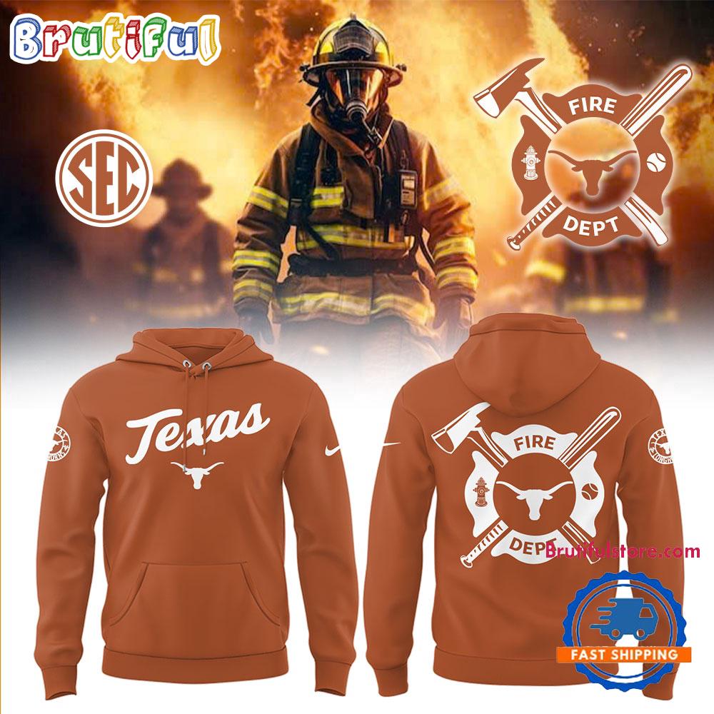Texas Longhorns x Firefighter Appreciation Night 3D All Over Print Hoodie