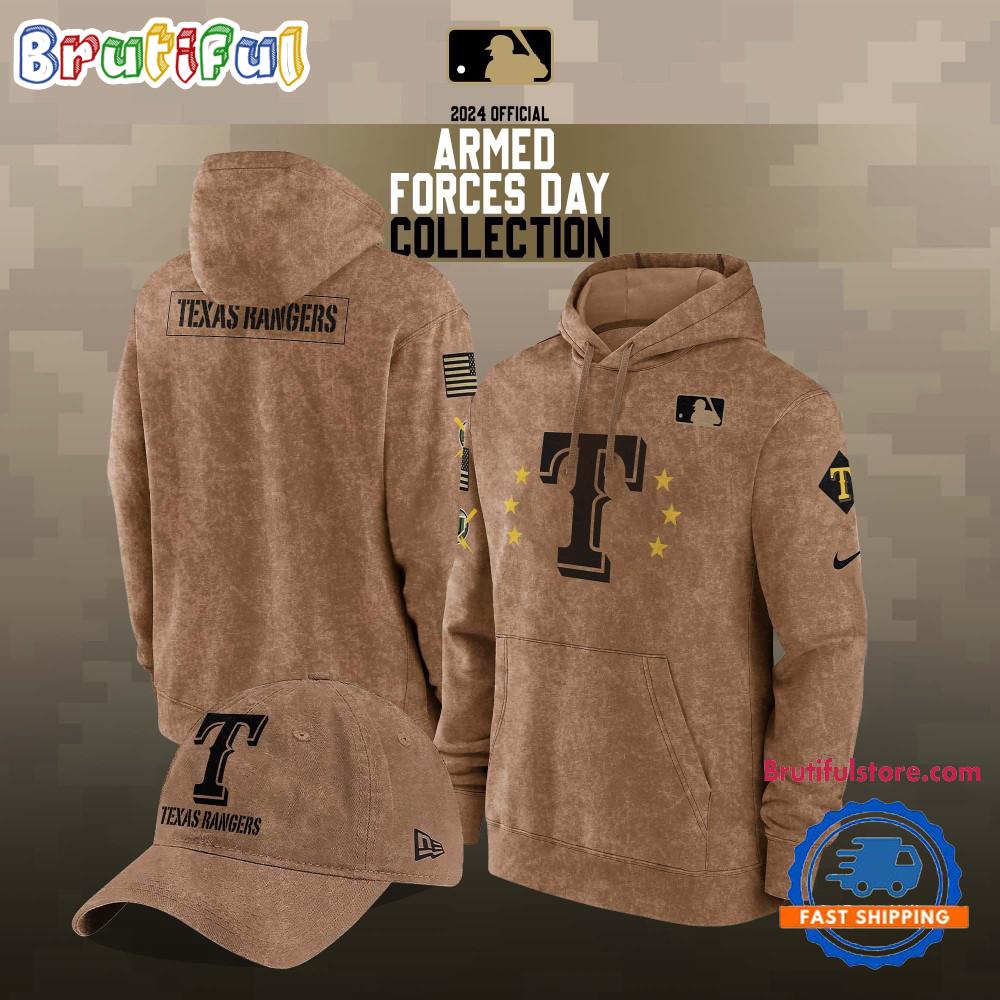Texas Rangers 2024 Offical Armed Forces Day Hoodie