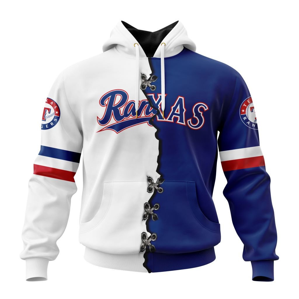 Texas Rangers Personalized Mix Jersey Hoodie