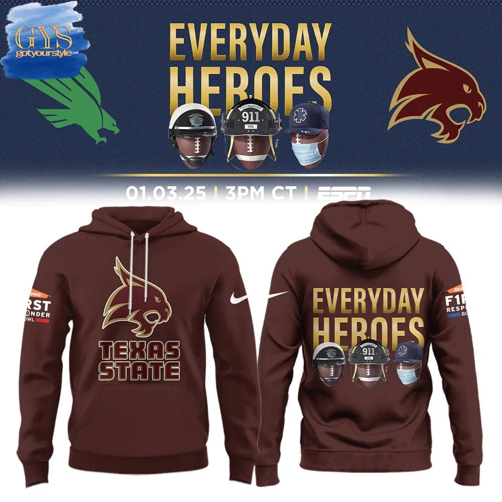 Texas State Bobcats Everyday Heroes Limited Edition Hoodie