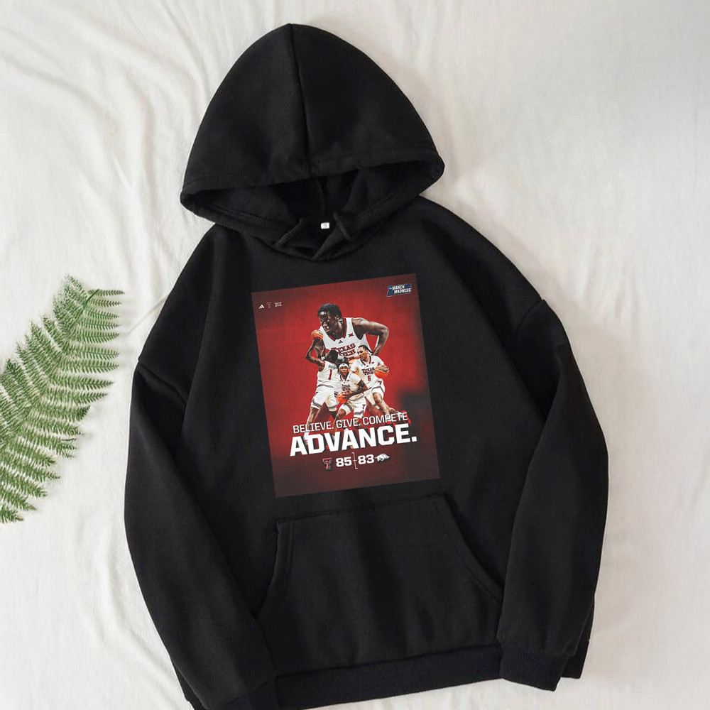 Texas Tech Red Raiders 2025 Elite 8 One Away NCAA Tournament Hoodie Basketball Fan Gift Ideas