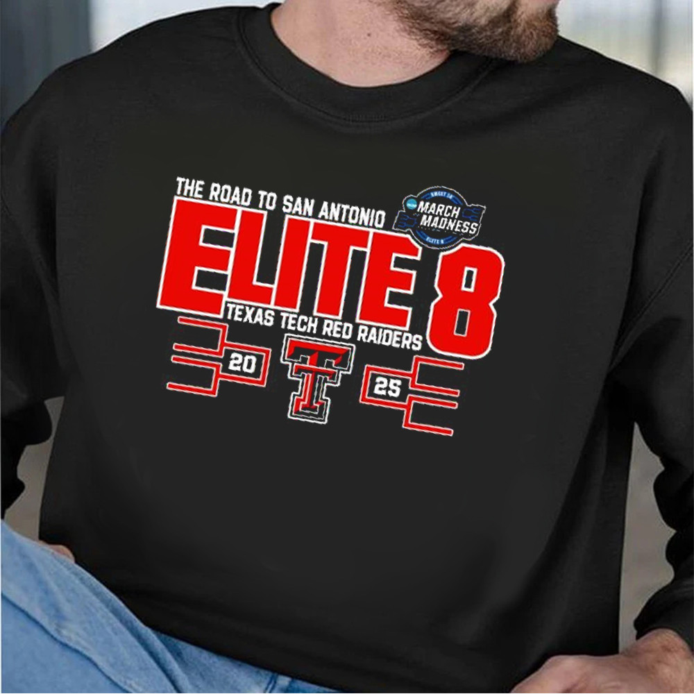 Texas Tech Red Raiders 2025 Elite 8 One Away NCAA Tournament Sweatshirt For Basketball Fans