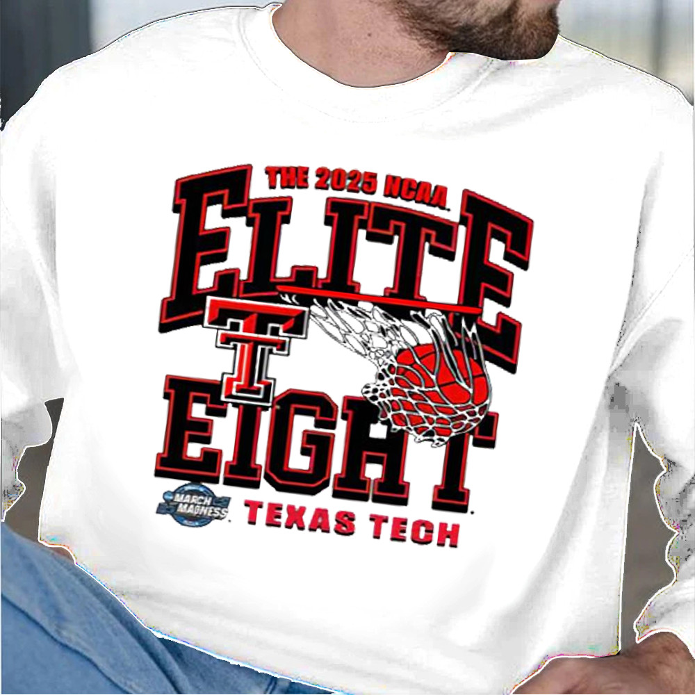 Texas Tech Red Raiders 2025 Elite 8 One Away NCAA Tournament Sweatshirt Texas Tech Sweatshirt
