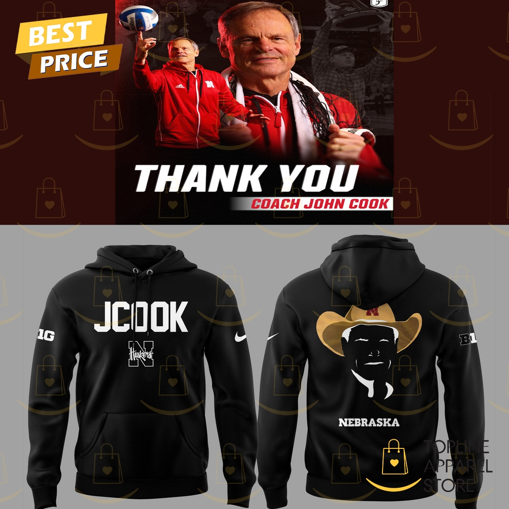 Thank You Coach John Cook Nebraska Cornhuskers Hoodie - Black