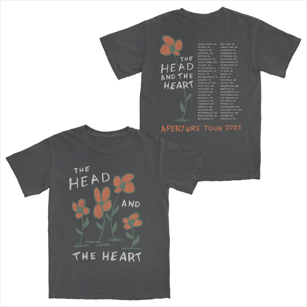 THATH Head And The Heart Merch Flower Tour 2025 T-Shirt Birthday Gifts For Music Fans