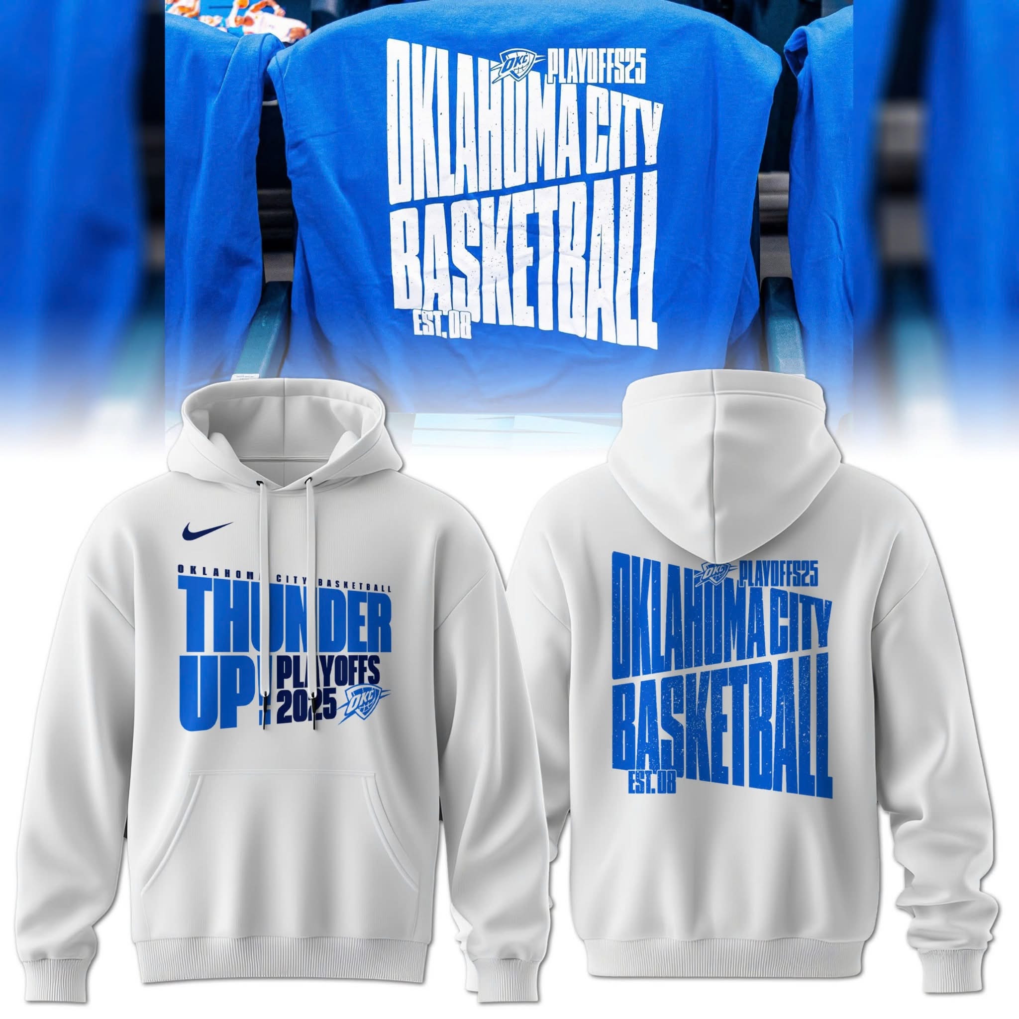 The 2025 Oklahoma City Thunder PlayOff Hoodie Basketball Coach Gift Ideas
