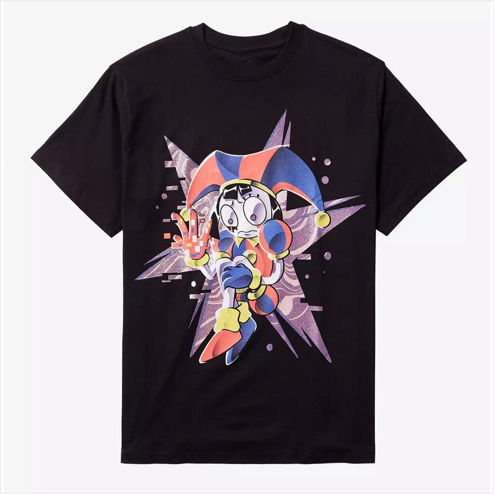 The Amazing Digital Circus Pomni Glitter T-Shirt TADC Merch The Amazing Digital Circus Merch