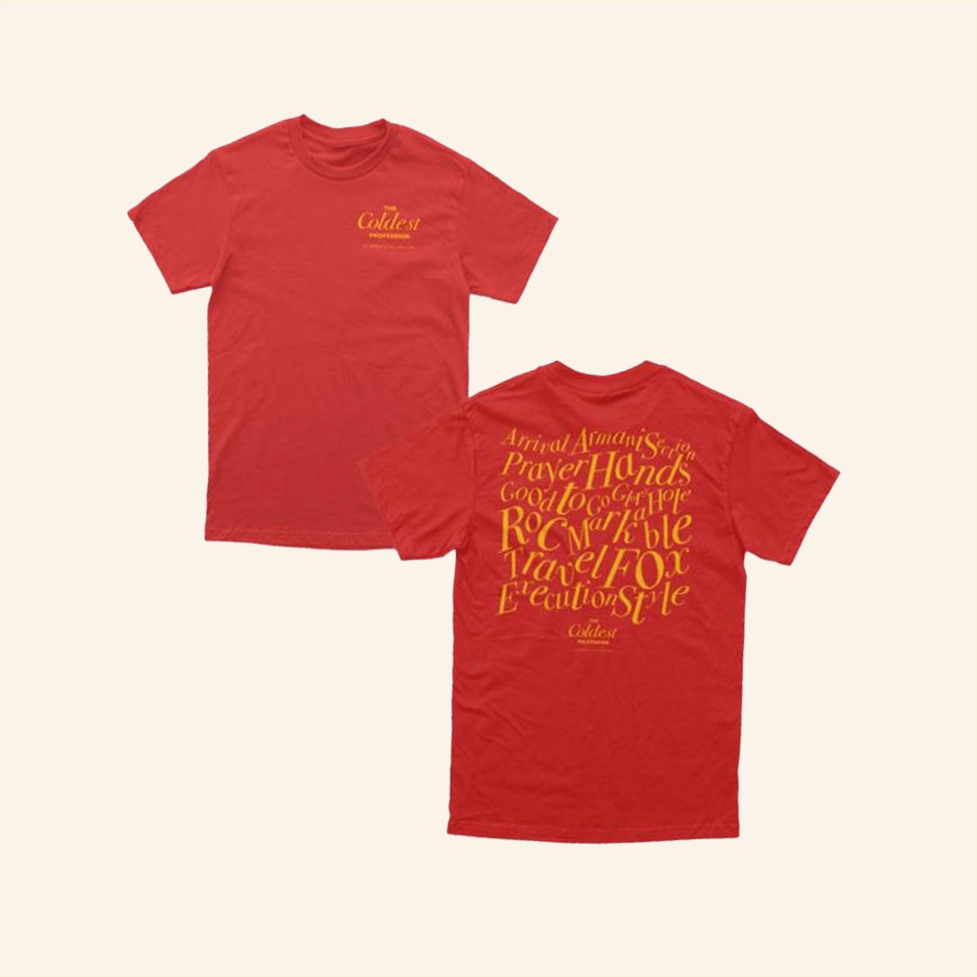 The Coldest Tracklist Og Version T-Shirt Premier Vinyl Merch Red Birthday Gifts For Best Friend