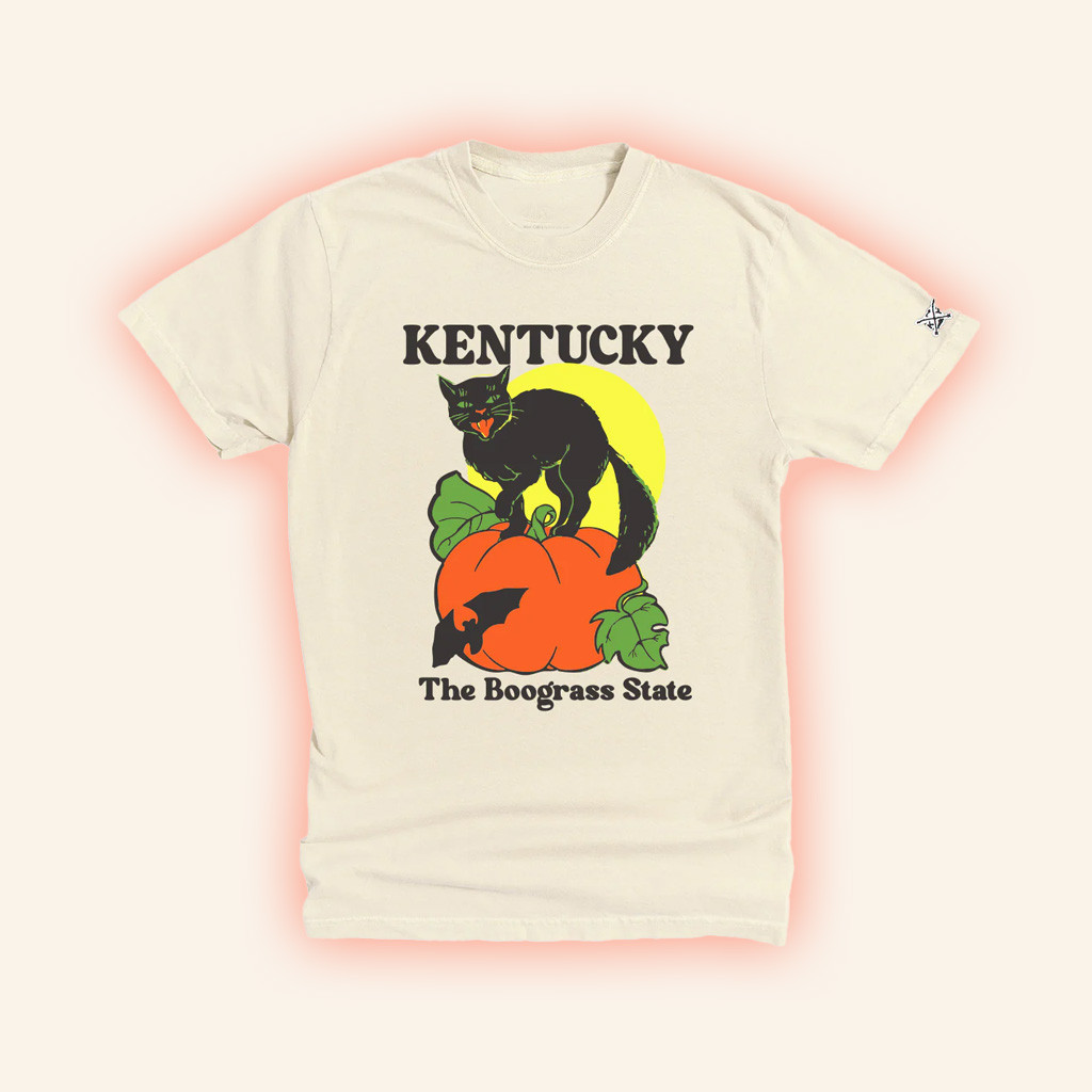 The Kentucky The Vintage Boograss State Black Cat Shirt Gifts For Halloween