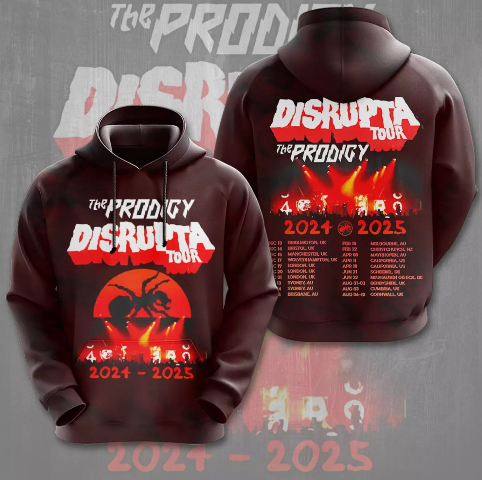 The Prodigy 2025 Tour Hoodie Gift For Fans Prodigy Tour Merch