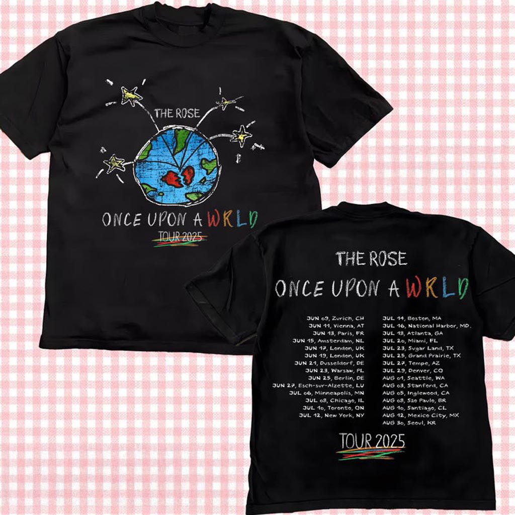 The Rose Once Upon A WRLD Tour T-Shirt The Rose WRLD Road Map Shirt The Rose WRLD Tee