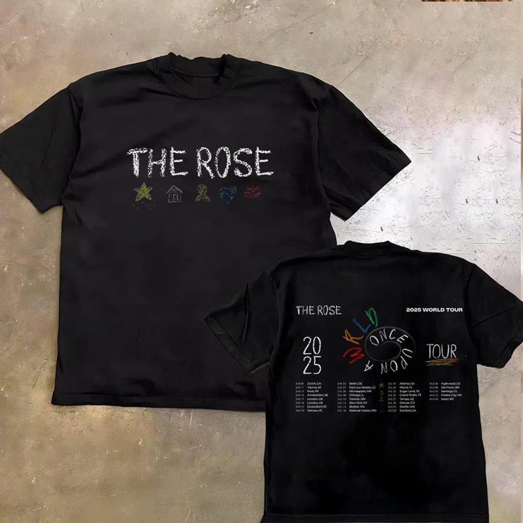 The Rose Once Upon AWRLD Tour Shirt Retro The Rose WRLD Road Map T-Shirt The Rose WRLD