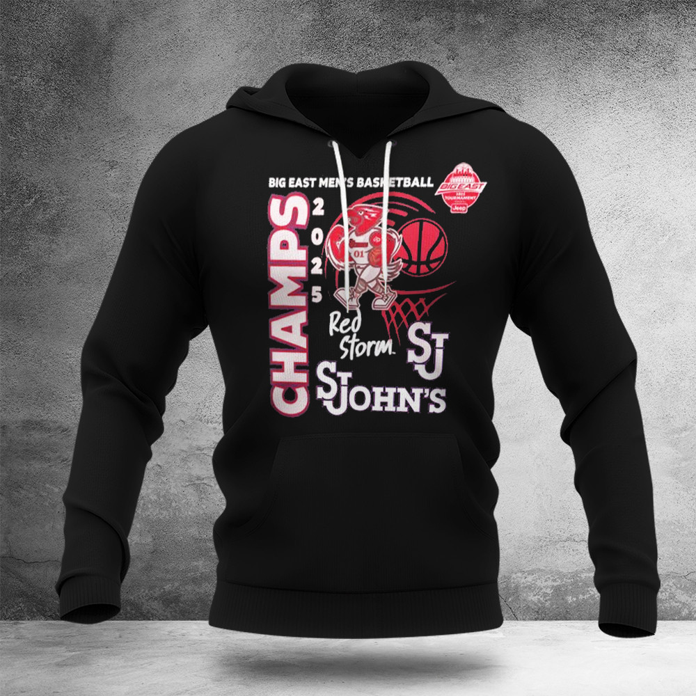 The Victory St. JohnÃ¢â‚¬â„¢s Red Storm 2025 Big East MenÃ¢â‚¬â„¢s Basketball Conference Tournament Champions Hoodie Fan Merch