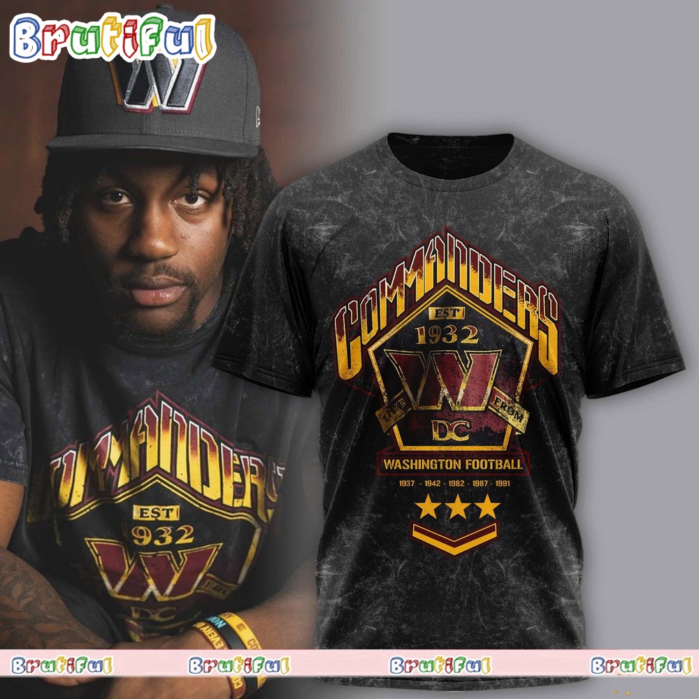 The Wild Collective Black Washington Commanders Band Est 1932 T Shirt