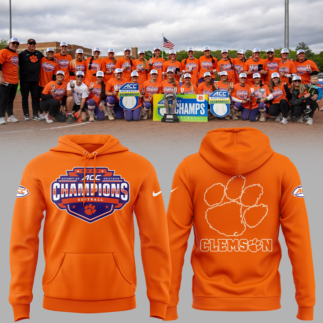Tiger Softball Champion ACC 2025 Hoodie Gift Ideas For Softball Players