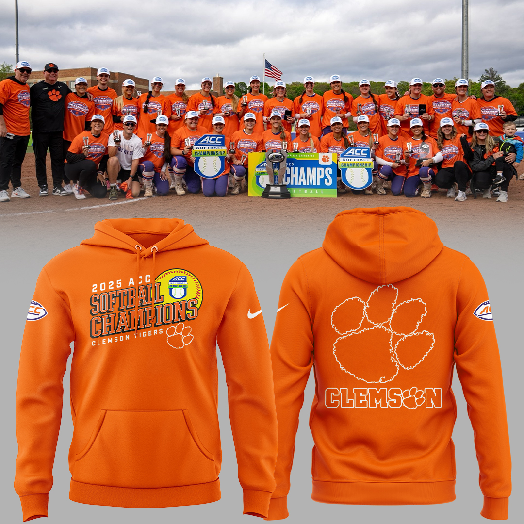 Tiger Softball Champion ACC 2025 Hoodie Presents For Softball Players