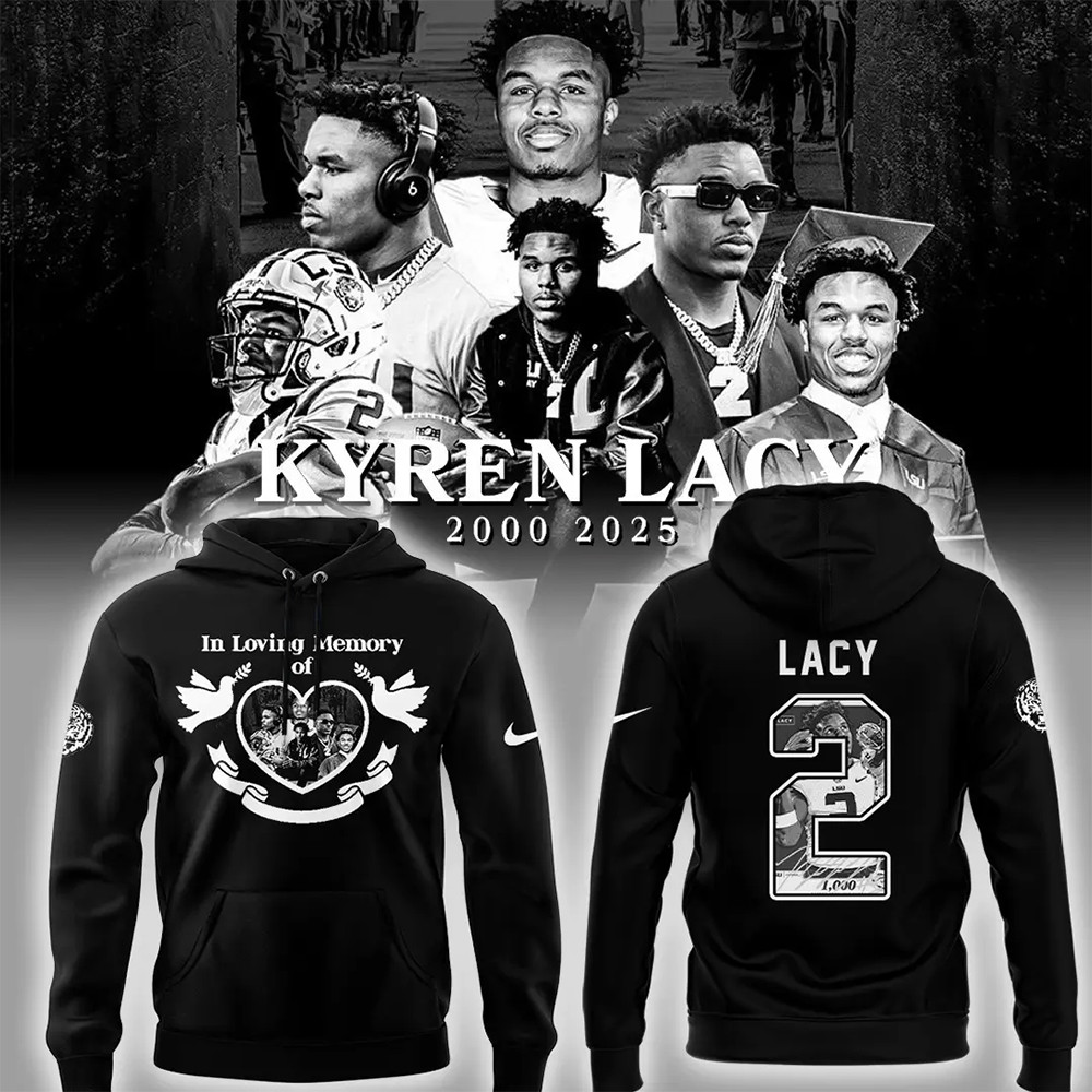 Tigers Football  RIP Lacy Black Hoodie
