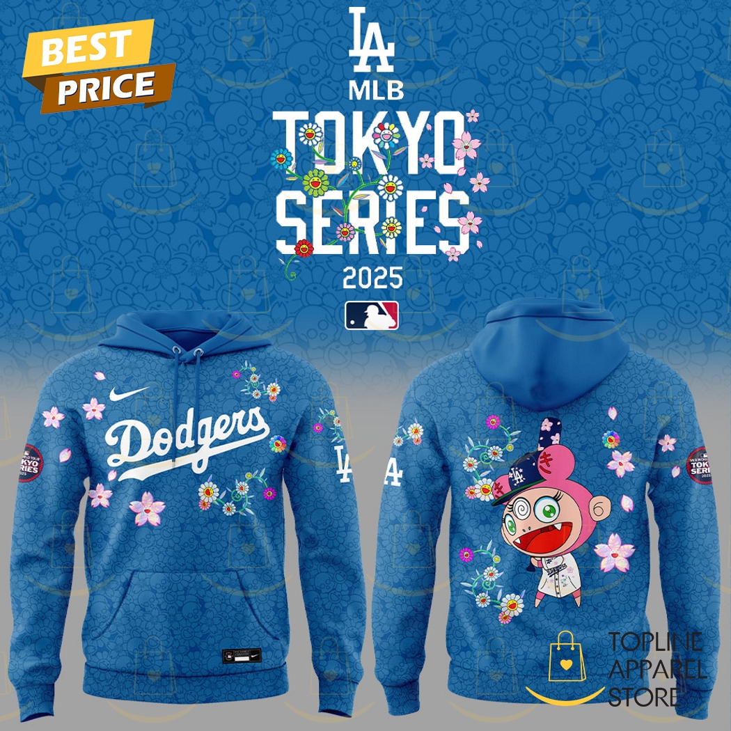 Tokyo Series 2025 Los Angeles Dodgers Takashi Murakami Cherry Blossom Hoodie