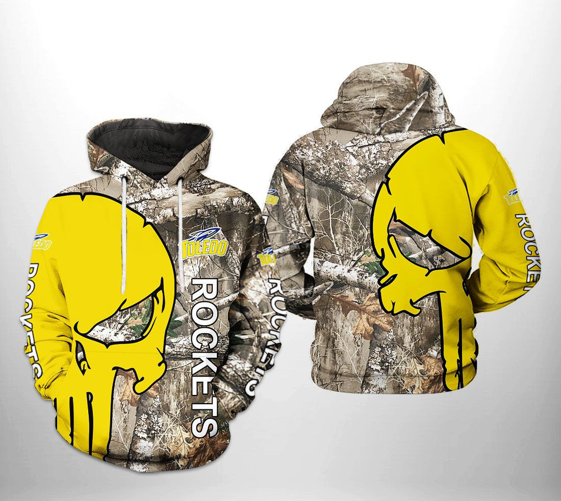 Toledo Rockets NCAA Camo Veteran Hunting Hoodie  Zip Hoodie